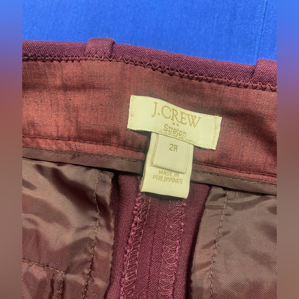 J Crew Factory Ruby Style Pant - Deep Wine Color … - image 6